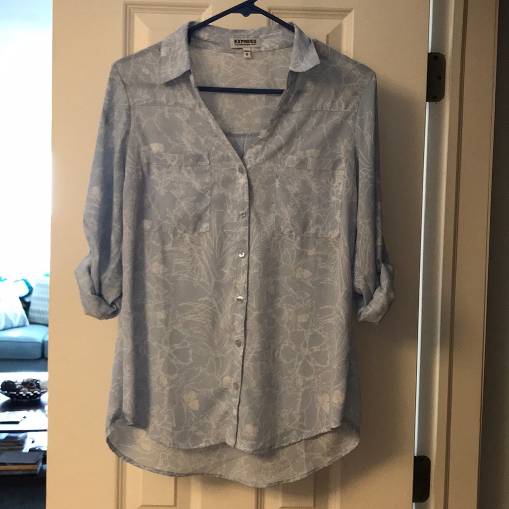 Express original fit portofino shirt floral